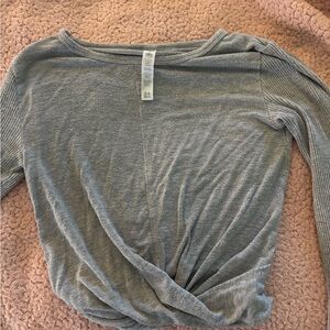 Alo Yoga Women's Grey Long Sleeve Top